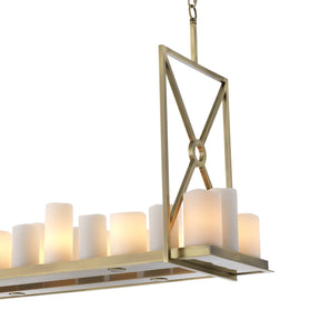 Aria Commodore Modern Chandelier - Black/Brass