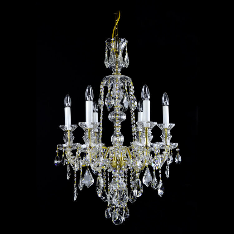 Aria Crown 6 Light Crystal Chandelier