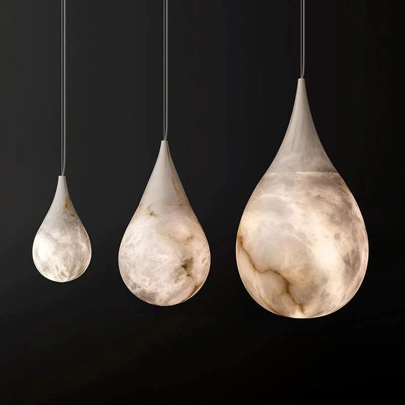 Aria Alabaster Teardrop Pendant