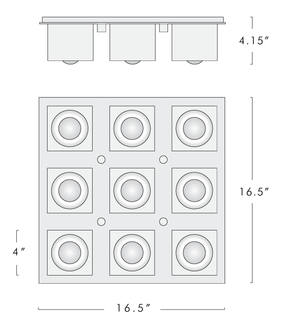 Aria Glaxy 9 Light Flush Mount