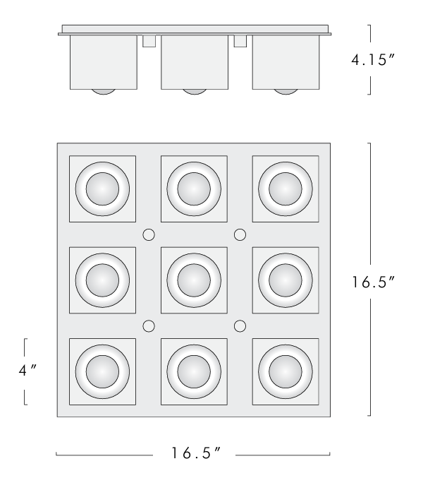 Aria Glaxy 9 Light Flush Mount