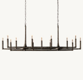 Avarital Forged Linear Chandelier 54" 72" 96" & Pendant