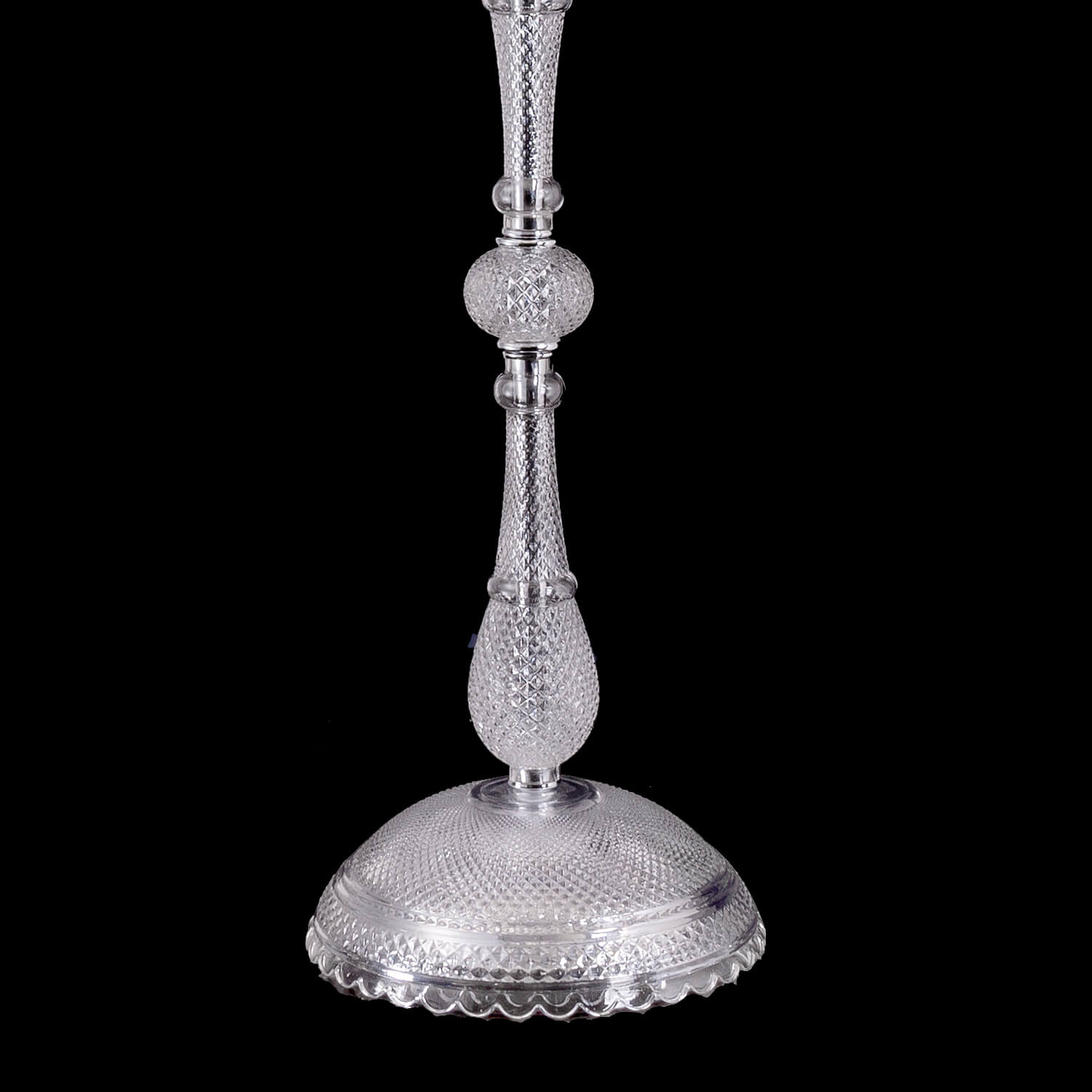 Aria Zénith Crystal Candelabra With Fabric Shade