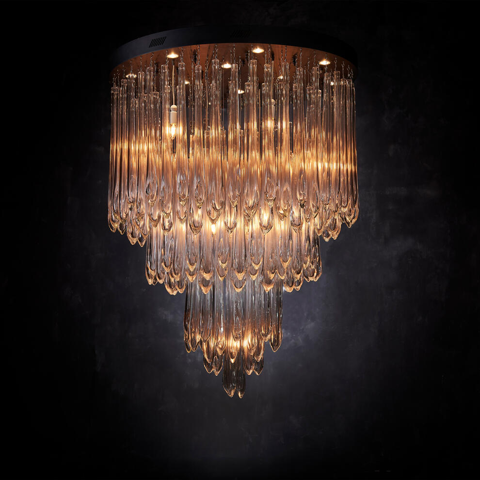 Tiffany Round Flushmount Pendant