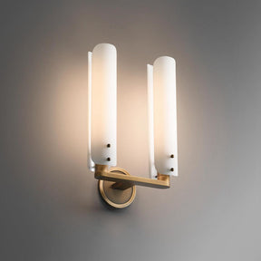 Alen Double White Glass Wall Sconce , Wall Lamps for Bedroom