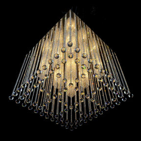 Aria December 9 Light Flush Mount Modern Glass Chandelier - Wranovsky