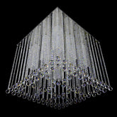 Aria December 9 Light Flush Mount Modern Glass Chandelier - Wranovsky