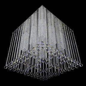 Aria December 9 Light Flush Mount Modern Glass Chandelier - Wranovsky