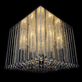 Aria December 9 Light Flush Mount Modern Glass Chandelier - Wranovsky