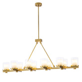 Eternity Modern Brass Chandelier (Antique Brass/Bronze Finish/Clear Glass)