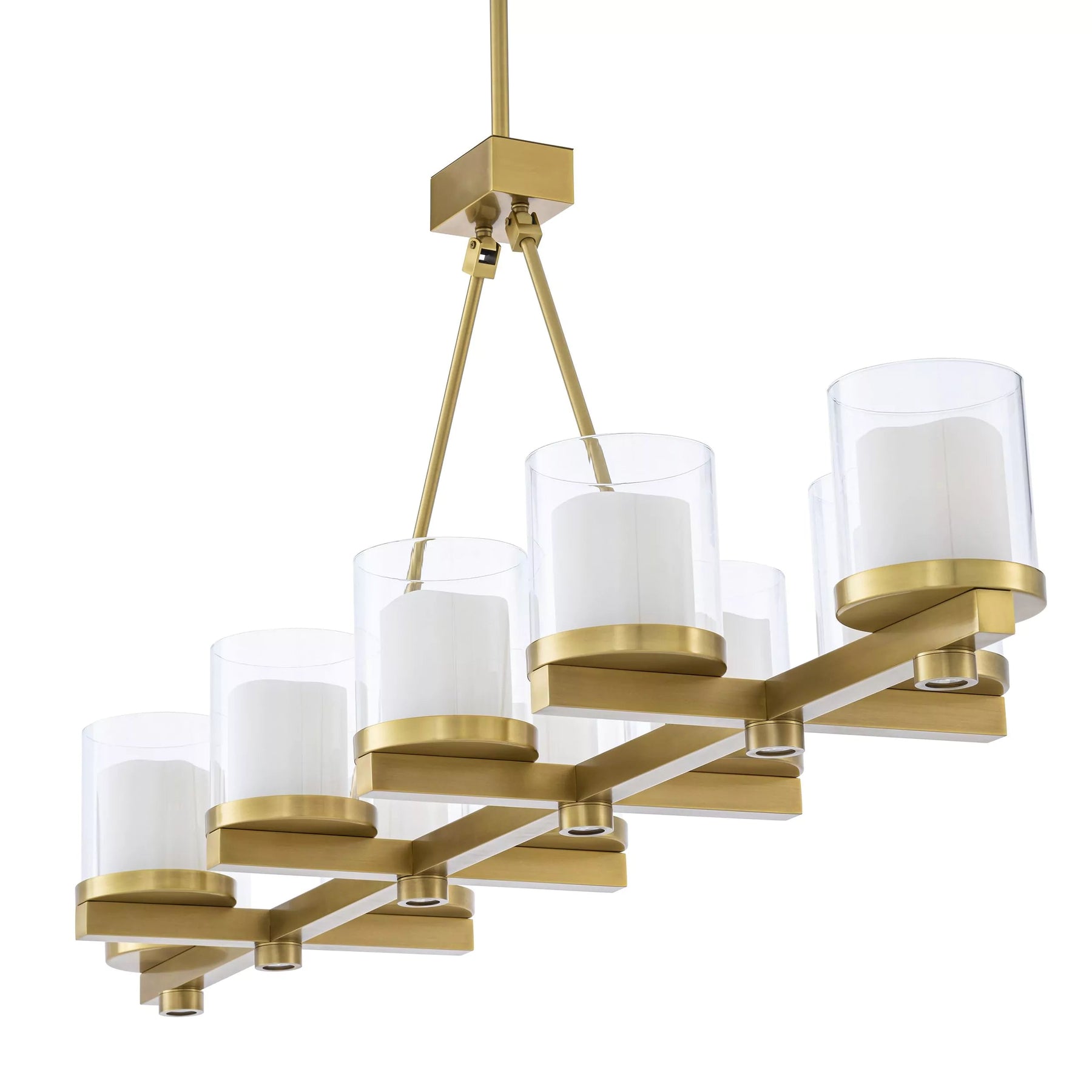 Eternity Modern Brass Chandelier (Antique Brass/Bronze Finish/Clear Glass)