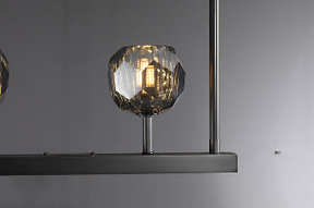 Bille De Crystal Ball Single Linear Chandelier 48” 60" Double Linear 60”