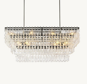 Marignan Tier K9 Crystal  Rectangle Chandelier