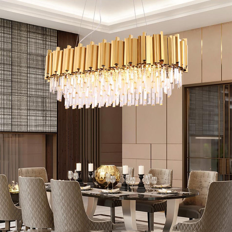 Elian Oval Crystal Chandelier