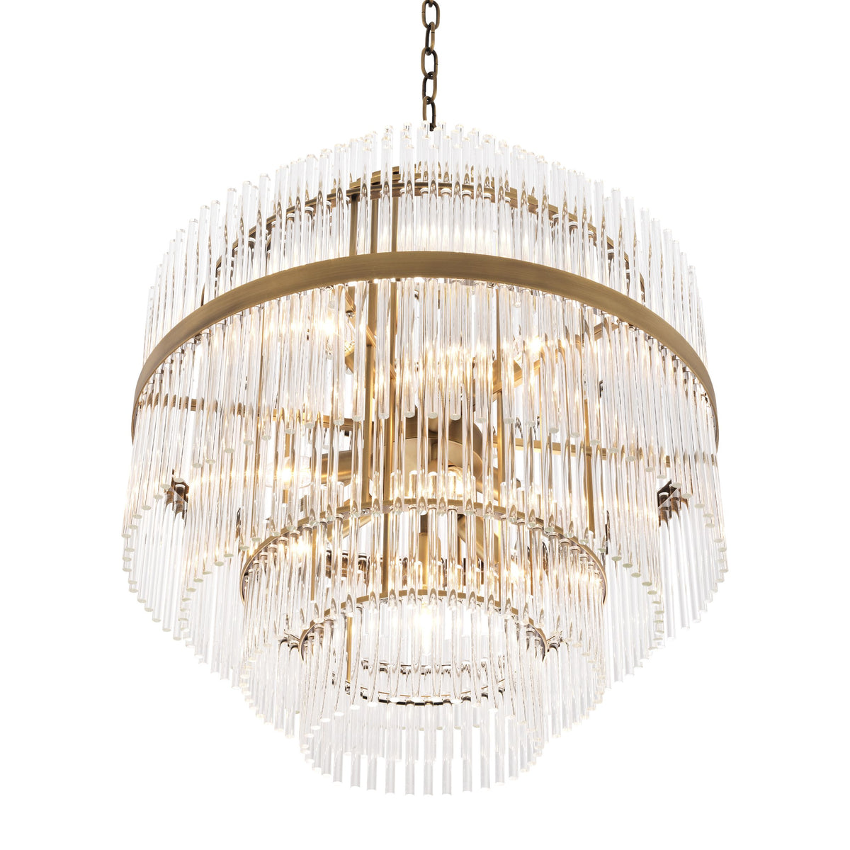 Fairy Modern Brass Glass Chandelier - Brass