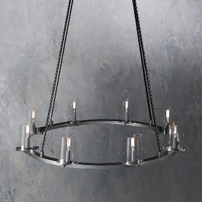 Pauillac Clear Glass Round Chandelier 36" 48" 60"