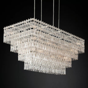 Marignan Tier K9 Crystal  Rectangle Chandelier