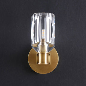 Classic Crystal Cup Wall Sconce, Brass