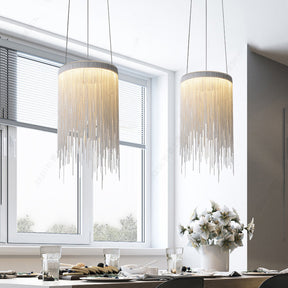 Flynn Aluminum Chain Tassel Pendant Light