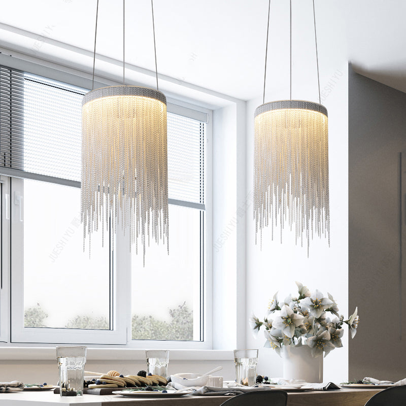 Flynn Aluminum Chain Tassel Pendant Light