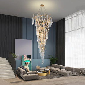 Aria Lake Modern Crystal Round Branch Chandelier Light