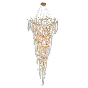 Aria Lake Modern Crystal Round Branch Chandelier Light