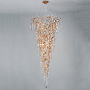 Aria Lake Modern Crystal Round Branch Chandelier Light