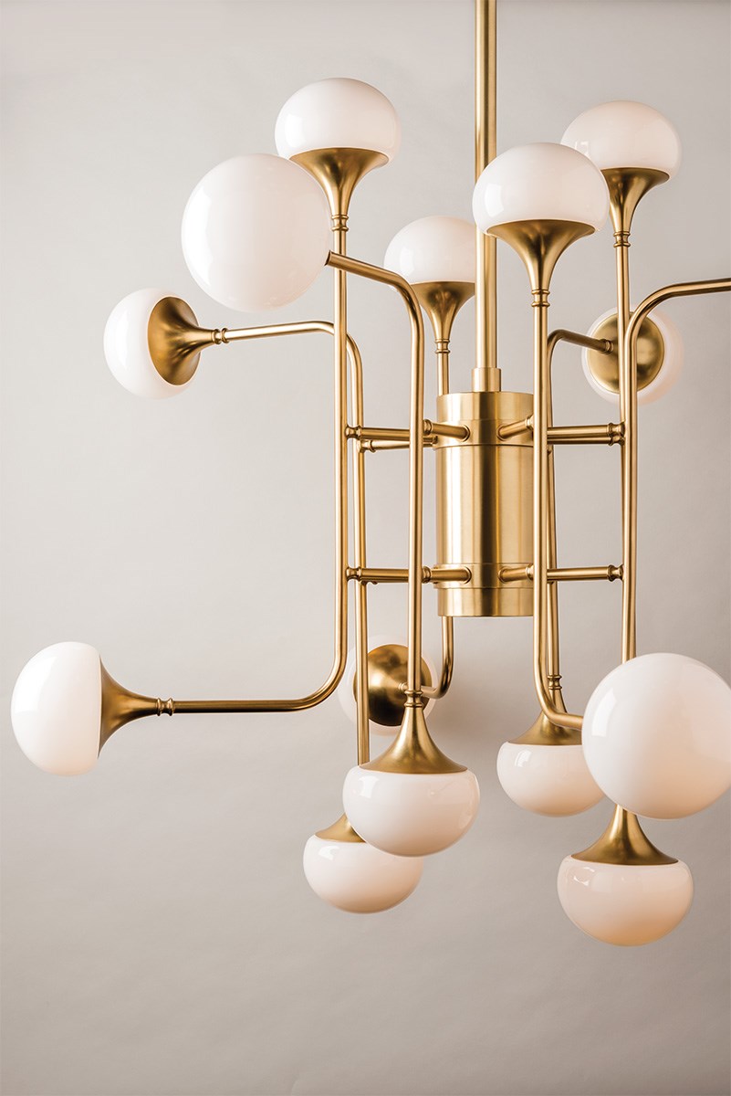 Aria Modern Brass Chandelier