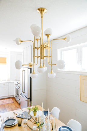 Aria Modern Brass Chandelier