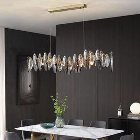 Flor Crystal Linear Chandelier