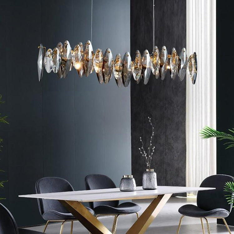 Flor Crystal Linear Chandelier