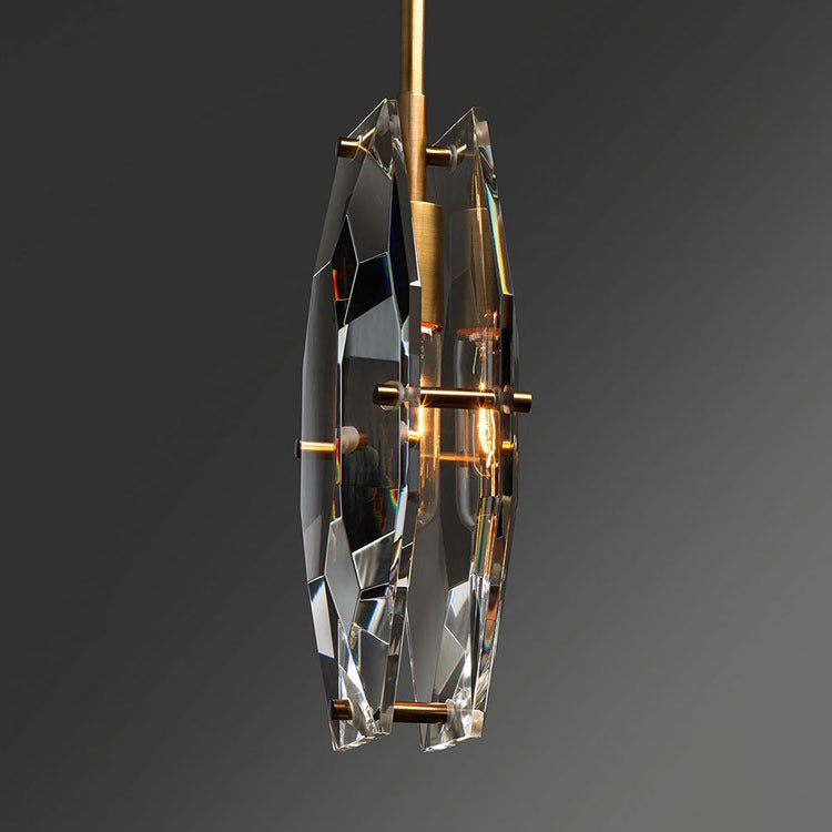 Yagern Faceted Smoke Crystal Pendant Lighting 1 Light