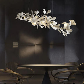 Aria Raven Porcelain Linear Chandelier Gold