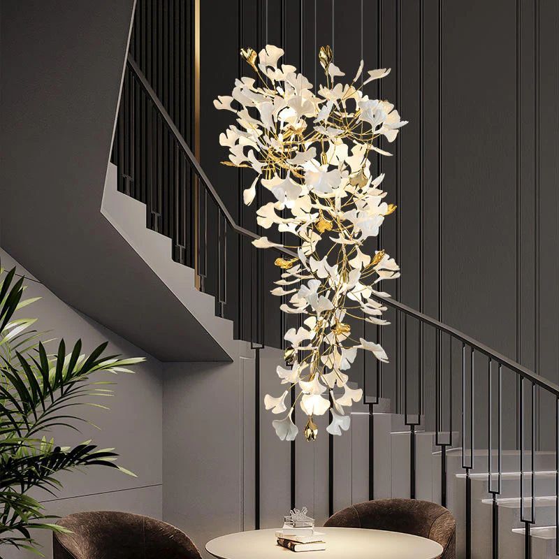 Aria Ginkgo Cascading A Branch Chandelier