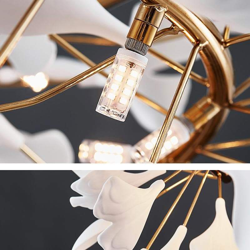 Aria Ginkgo Round Chandelier