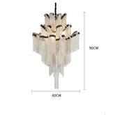 Gladys Aluminum Chain Tassel Stream Chandelier