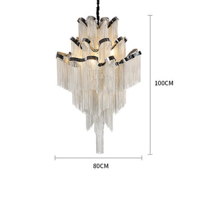 Gladys Aluminum Chain Tassel Stream Chandelier