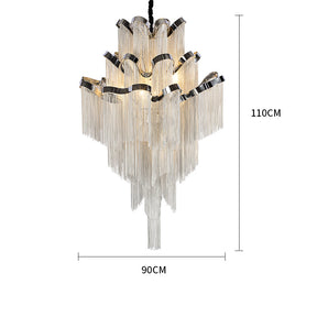 Gladys Aluminum Chain Tassel Stream Chandelier