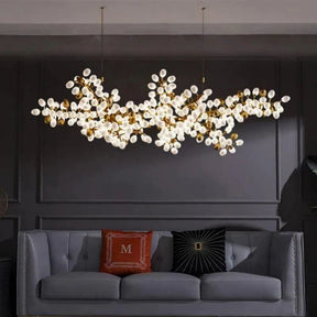 Aria Grapes Linear Chandelier For Dining Room