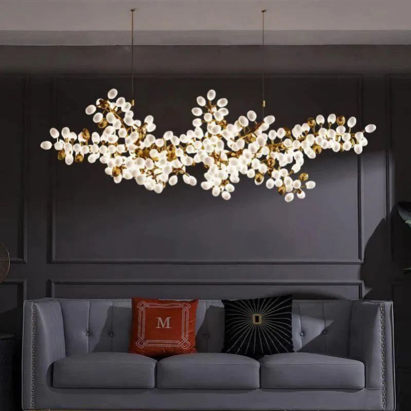 Aria Grapes Linear Chandelier For Dining Room