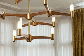 Cooper 12 Light Modern Brass Chandelier - Joe Scog