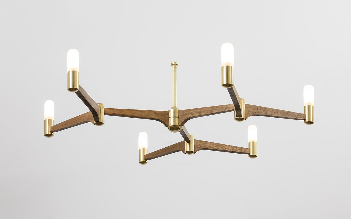 Cooper 6 Light Modern Brass Chandelier - Joe Scog