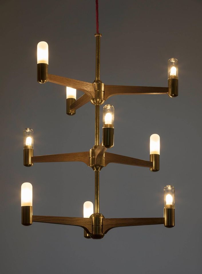 Cooper 9 Light Modern Brass Chandelier - Joe Scog