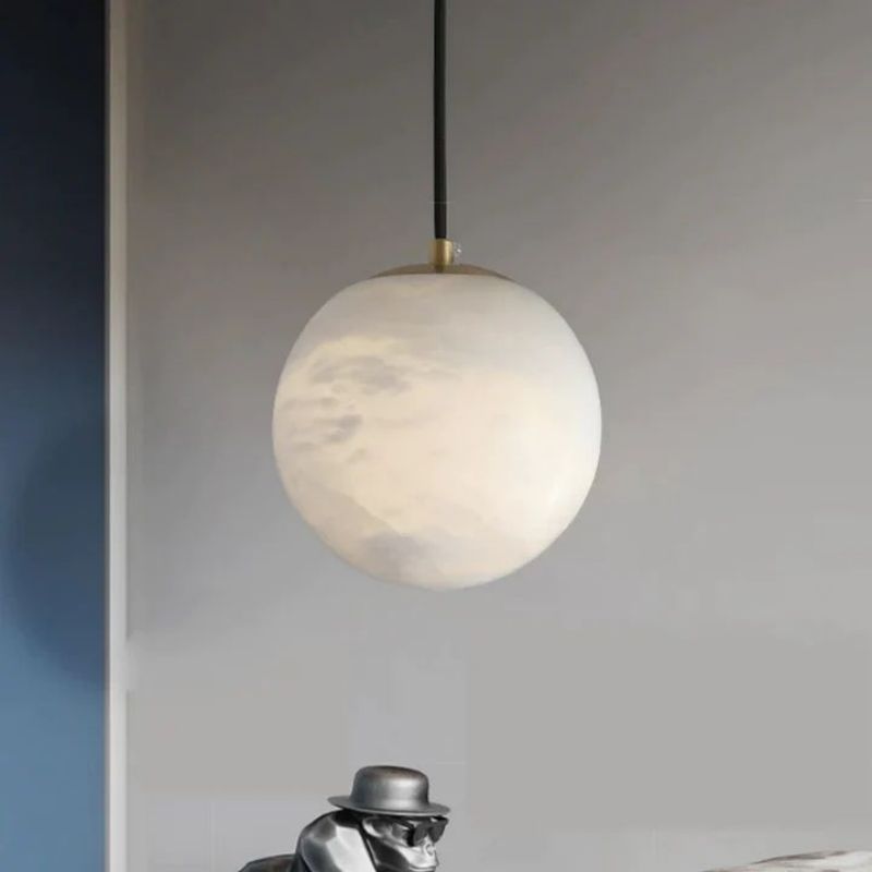 Aria Alabaster Ball Pendant Light