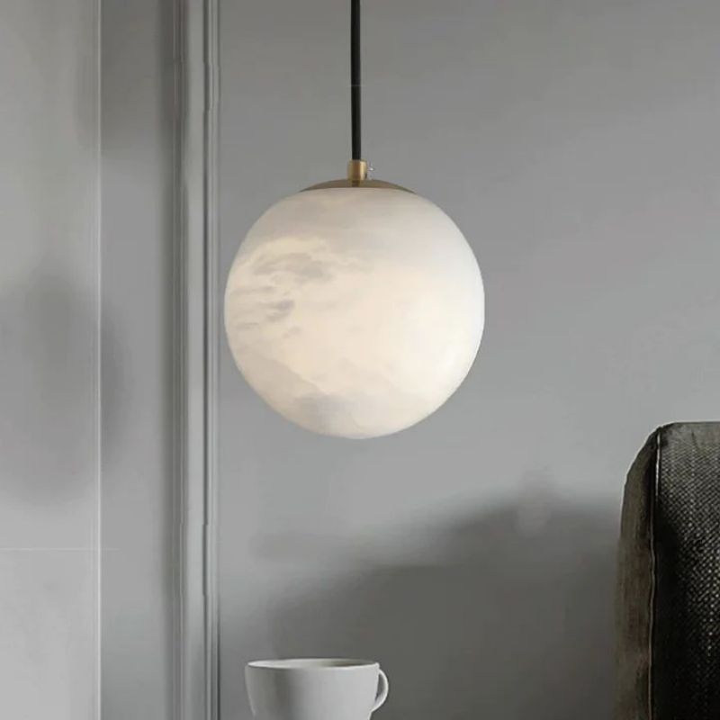 Aria Alabaster Ball Pendant Light