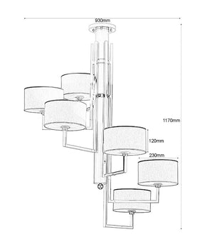 Aria Houston Spiral Modern Chandelier PD5003PN - (Multiply Finishes) - Christopher Hyde