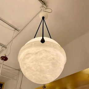 Alabaster Globe Pendant Light 10"D 20"D