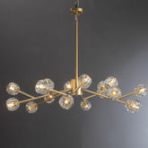 Aria Kelly Bianca Cristal Glass Ball Modern Round Chandelier Light 48"