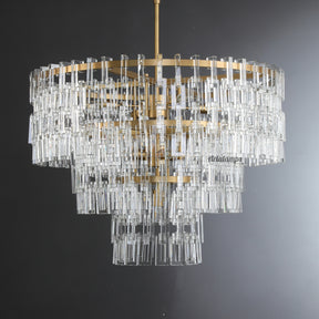 Aria Malachi Tiered Round Glass Chandelier