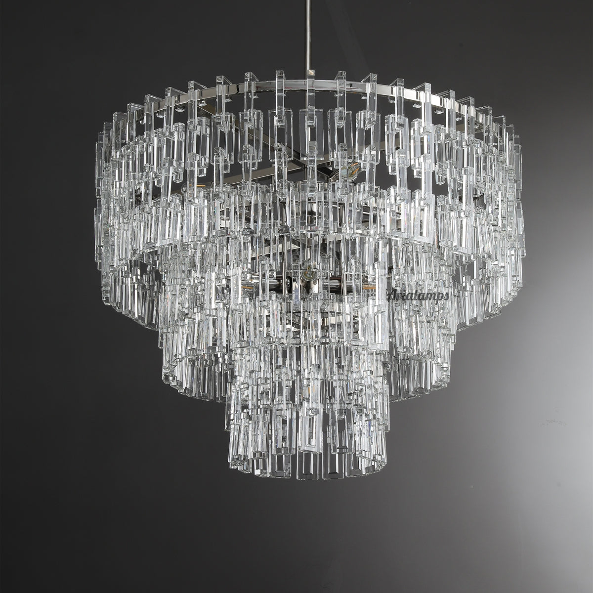 Aria Malachi Tiered Round Glass Chandelier